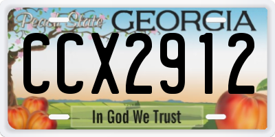 GA license plate CCX2912
