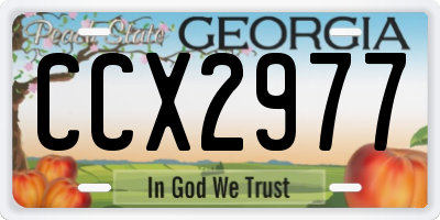GA license plate CCX2977