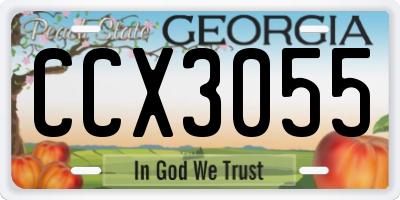 GA license plate CCX3055