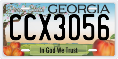 GA license plate CCX3056