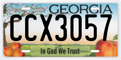 GA license plate CCX3057