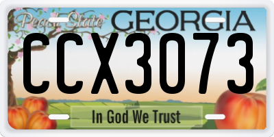 GA license plate CCX3073