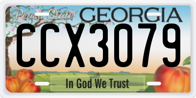 GA license plate CCX3079