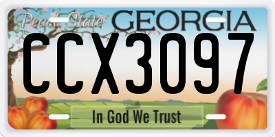 GA license plate CCX3097