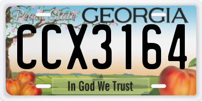 GA license plate CCX3164