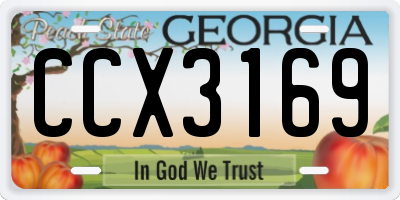 GA license plate CCX3169