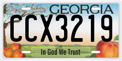 GA license plate CCX3219