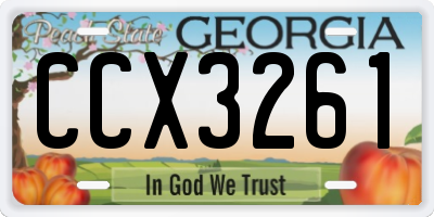 GA license plate CCX3261