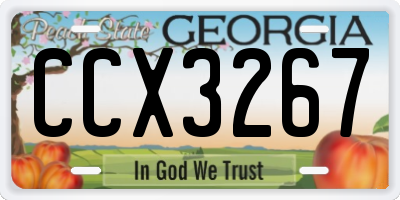 GA license plate CCX3267