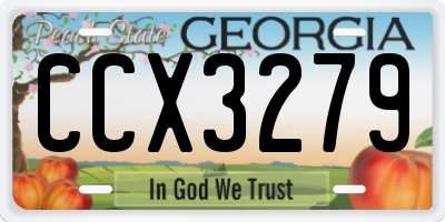 GA license plate CCX3279