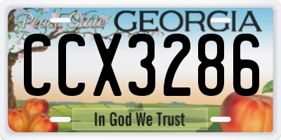 GA license plate CCX3286
