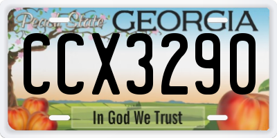 GA license plate CCX3290