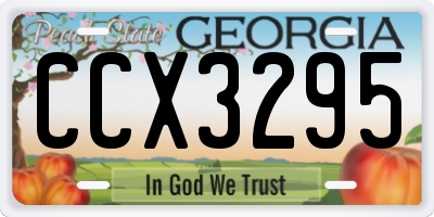 GA license plate CCX3295