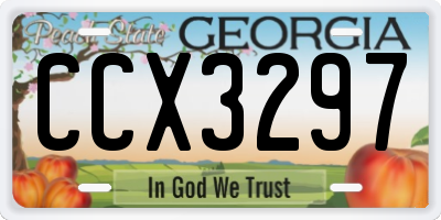 GA license plate CCX3297
