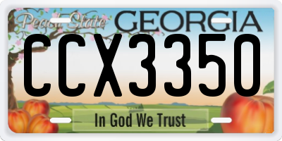 GA license plate CCX3350