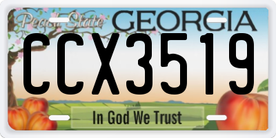 GA license plate CCX3519