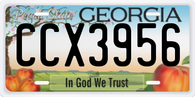GA license plate CCX3956