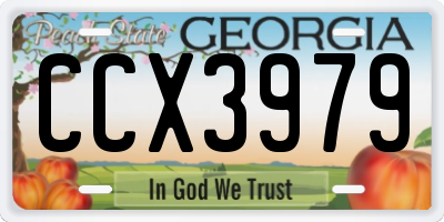 GA license plate CCX3979