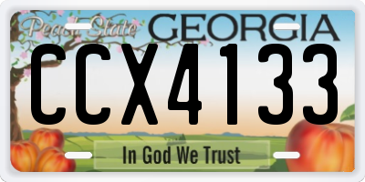 GA license plate CCX4133