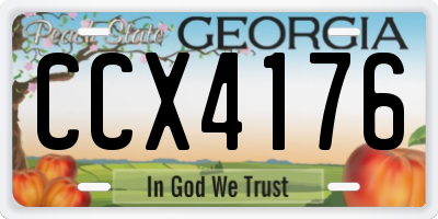 GA license plate CCX4176