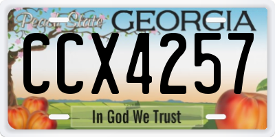 GA license plate CCX4257