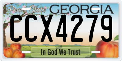 GA license plate CCX4279