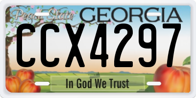 GA license plate CCX4297