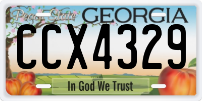 GA license plate CCX4329
