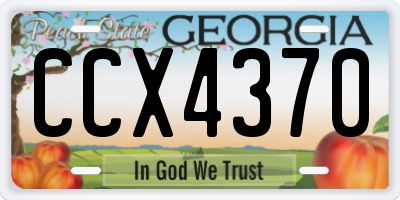 GA license plate CCX4370