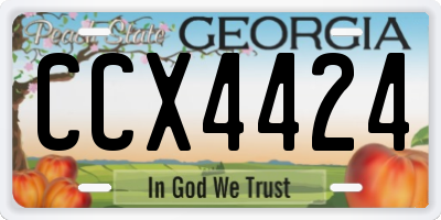 GA license plate CCX4424