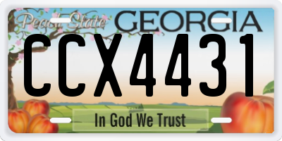 GA license plate CCX4431
