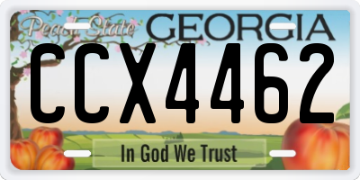 GA license plate CCX4462