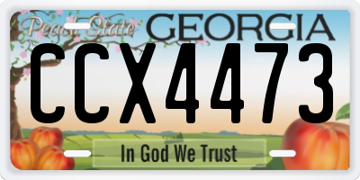 GA license plate CCX4473