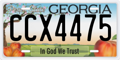 GA license plate CCX4475