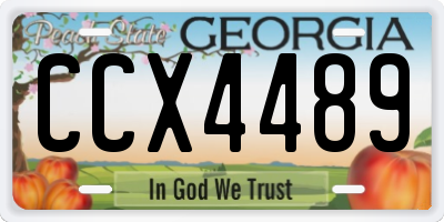 GA license plate CCX4489