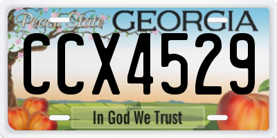 GA license plate CCX4529