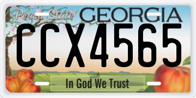 GA license plate CCX4565