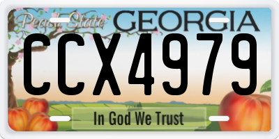 GA license plate CCX4979