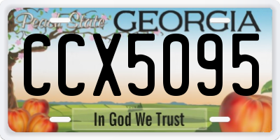 GA license plate CCX5095