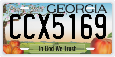 GA license plate CCX5169