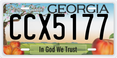 GA license plate CCX5177