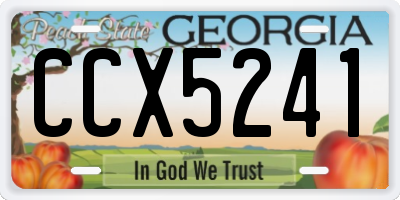 GA license plate CCX5241