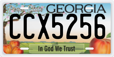 GA license plate CCX5256