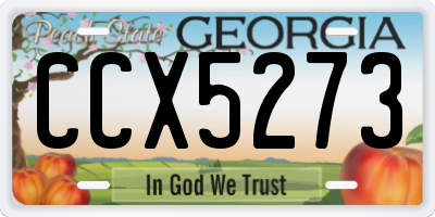 GA license plate CCX5273