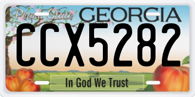 GA license plate CCX5282