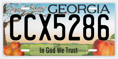 GA license plate CCX5286