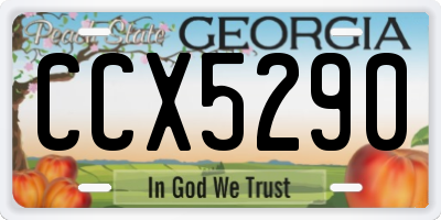 GA license plate CCX5290