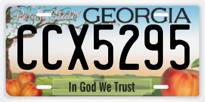 GA license plate CCX5295