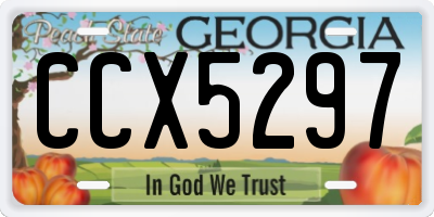 GA license plate CCX5297