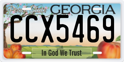 GA license plate CCX5469